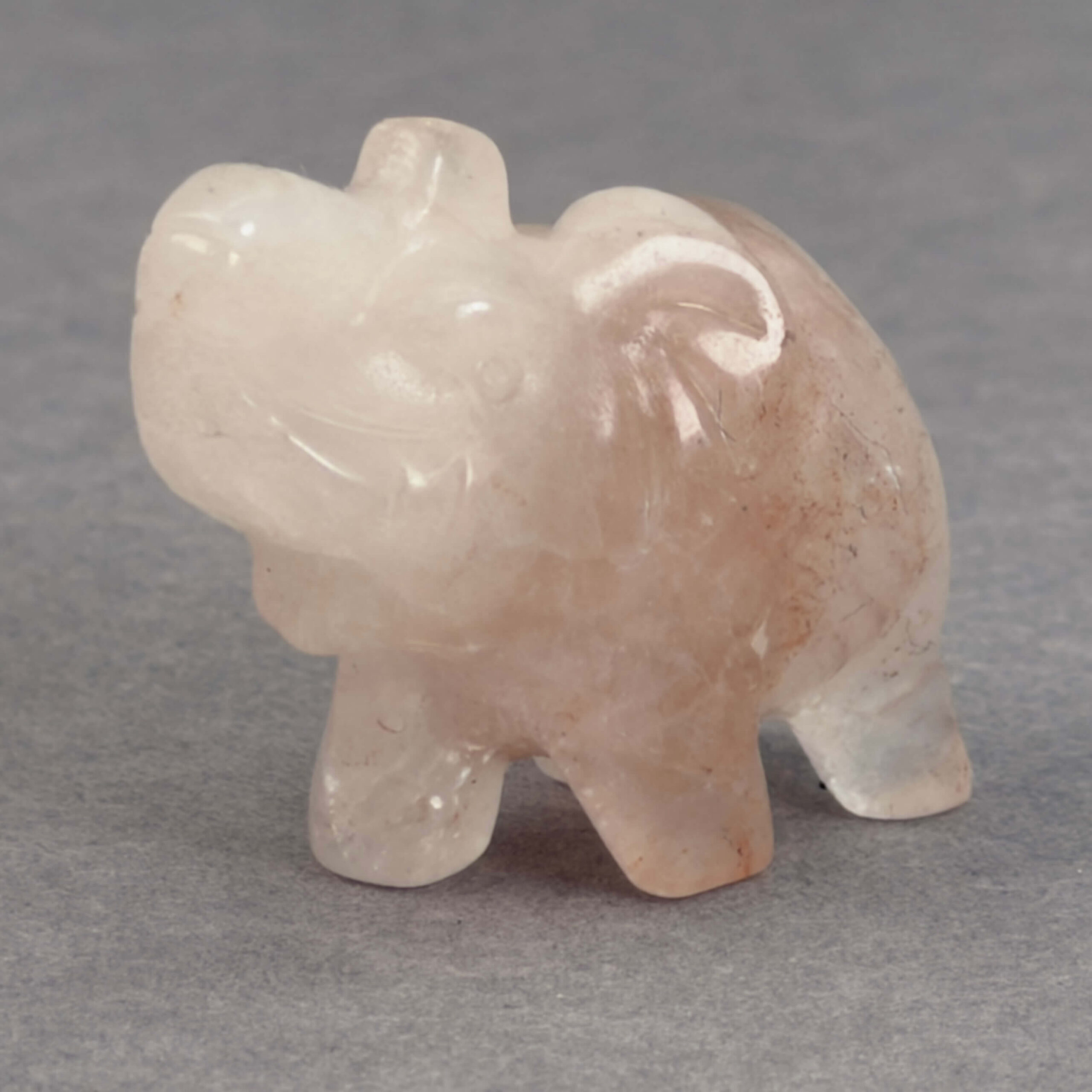 Krystal elefant 3 cm sten golden healer