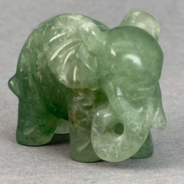 Krystal elefant 5 cm sten aventurin