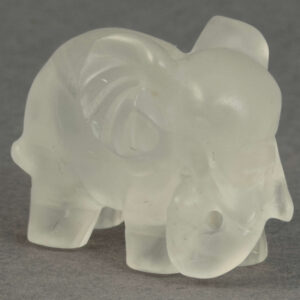 Krystal elefant 5 cm sten bjergkrystal