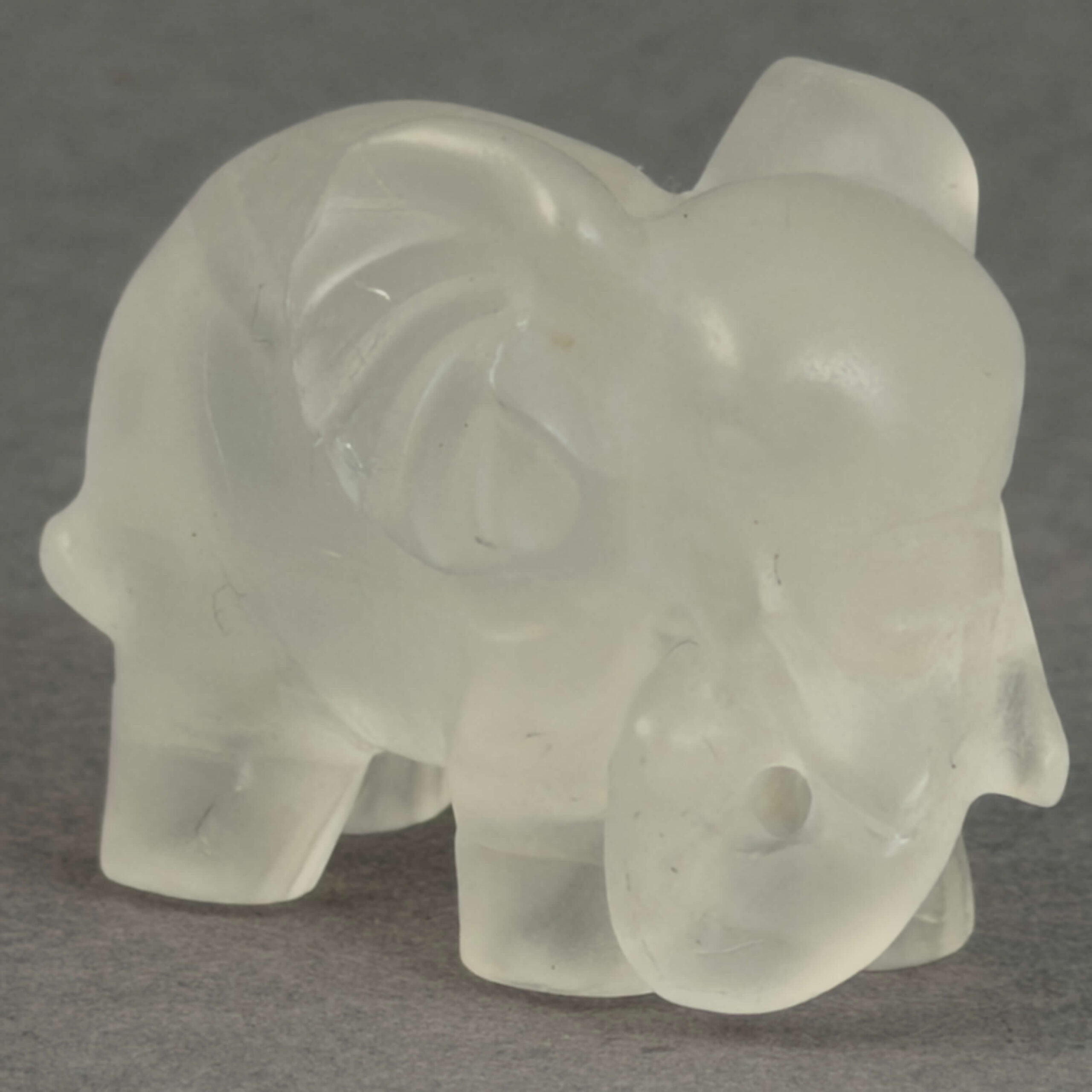 Krystal elefant 5 cm sten bjergkrystal