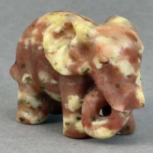 Krystal elefant 5 cm sten sesam jaspis
