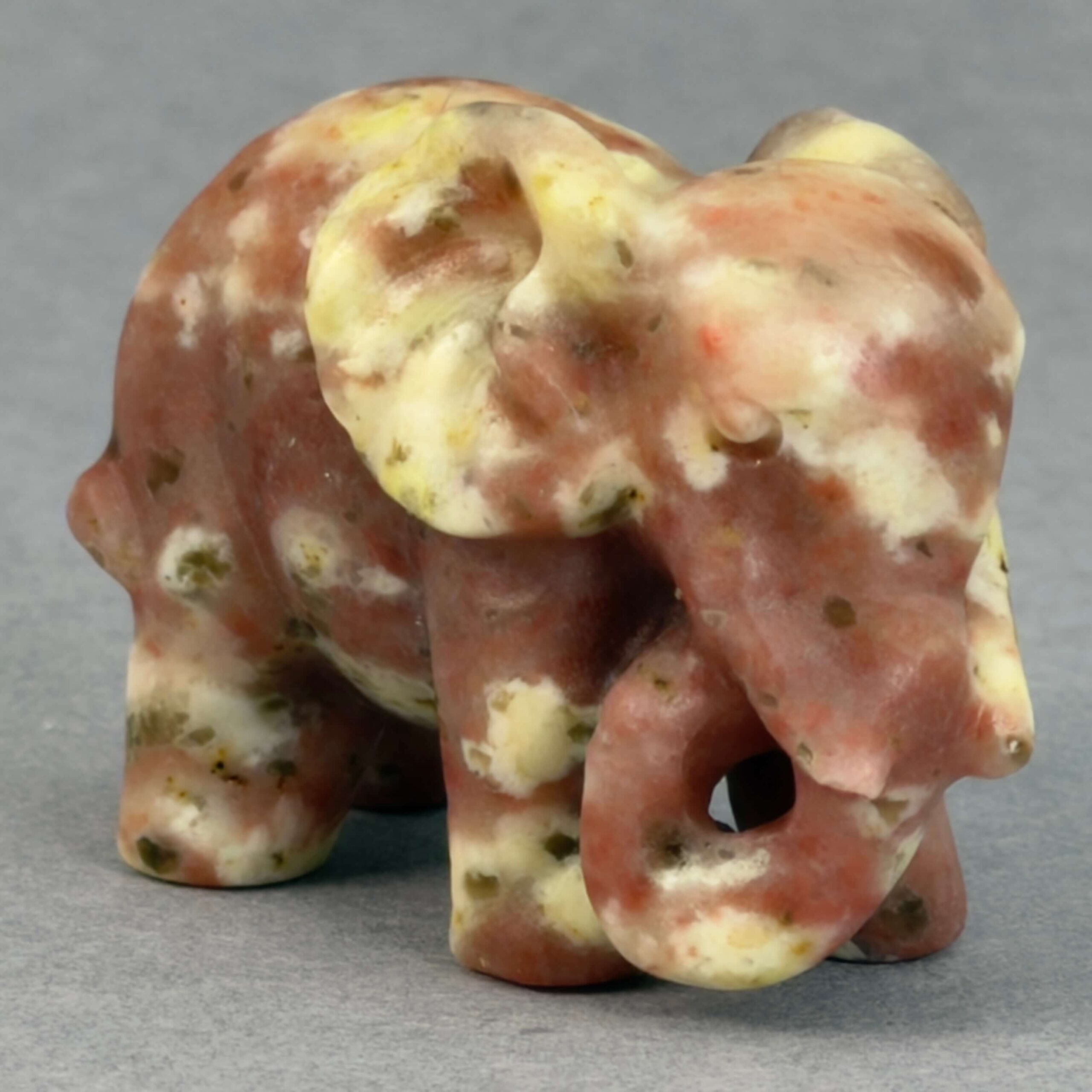 Krystal elefant 5 cm sten sesam jaspis