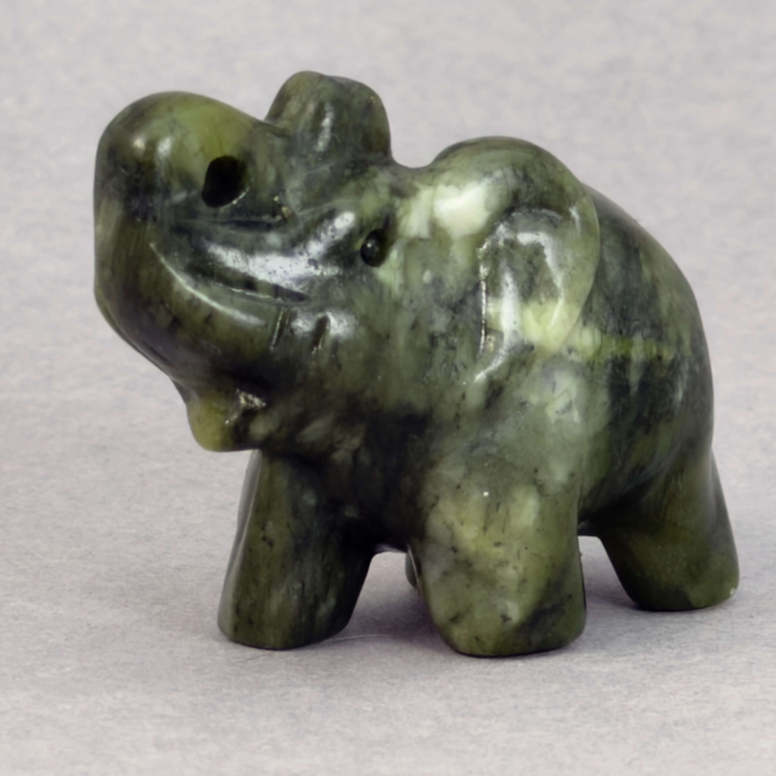 Krystal elefant 5 cm sten xiuyan jade 1