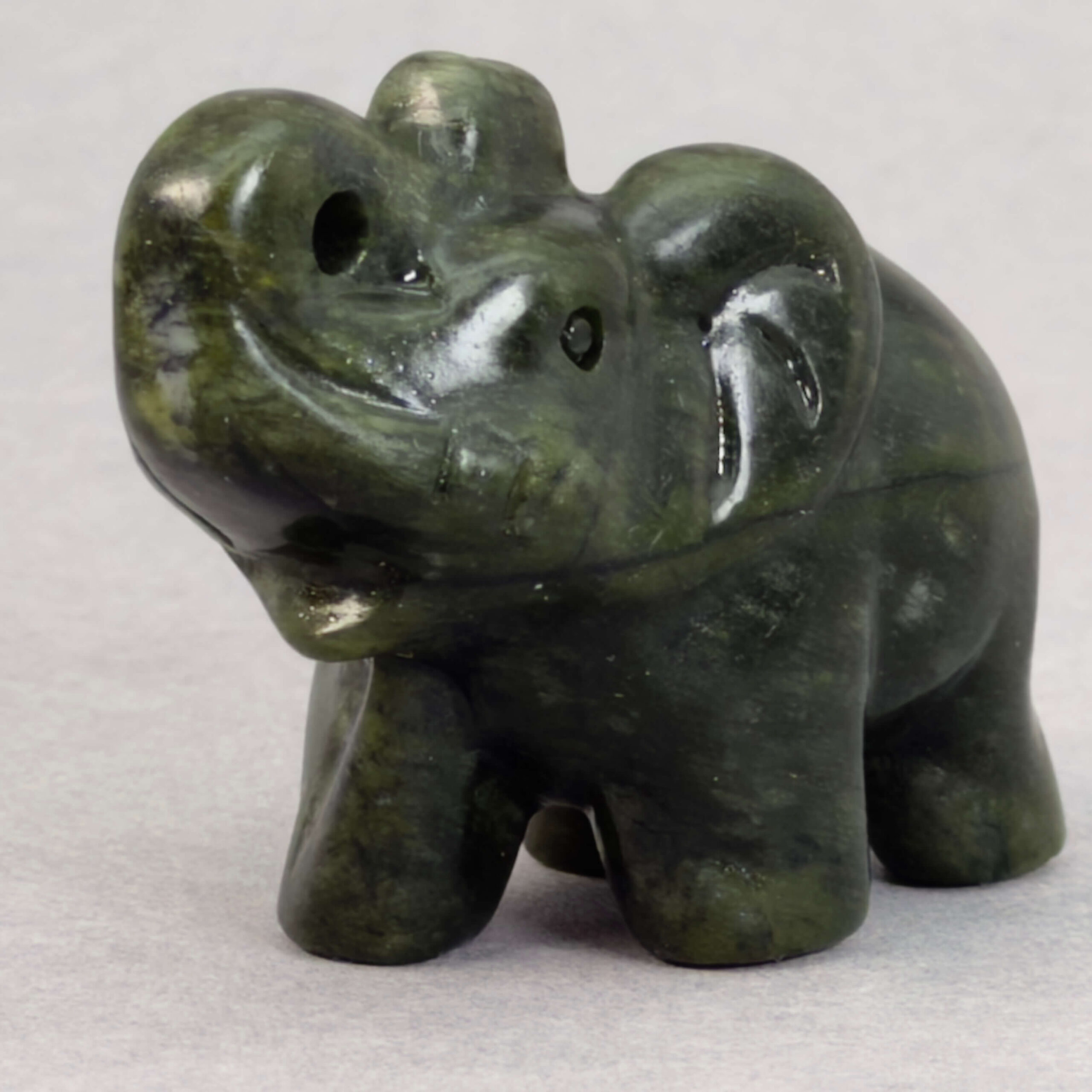 Krystal elefant 5 cm sten xiuyan jade 2