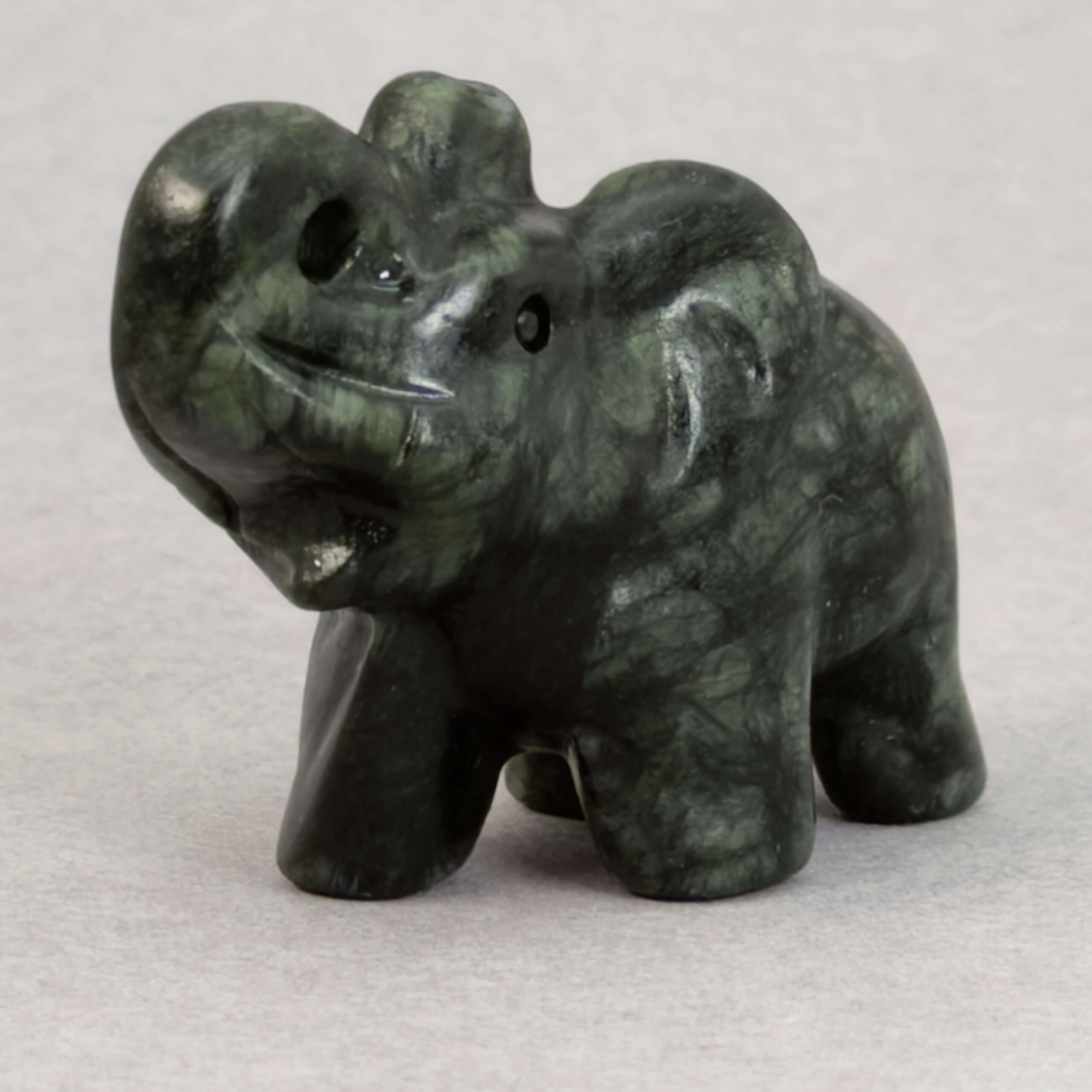 Krystal elefant 5 cm sten xiuyan jade 4