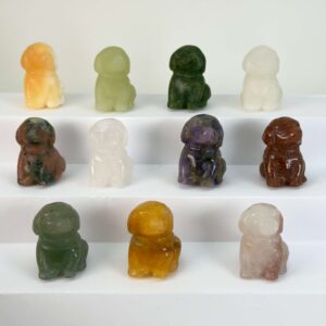 Krystal hund 3 cm sten Oversigtsbillede