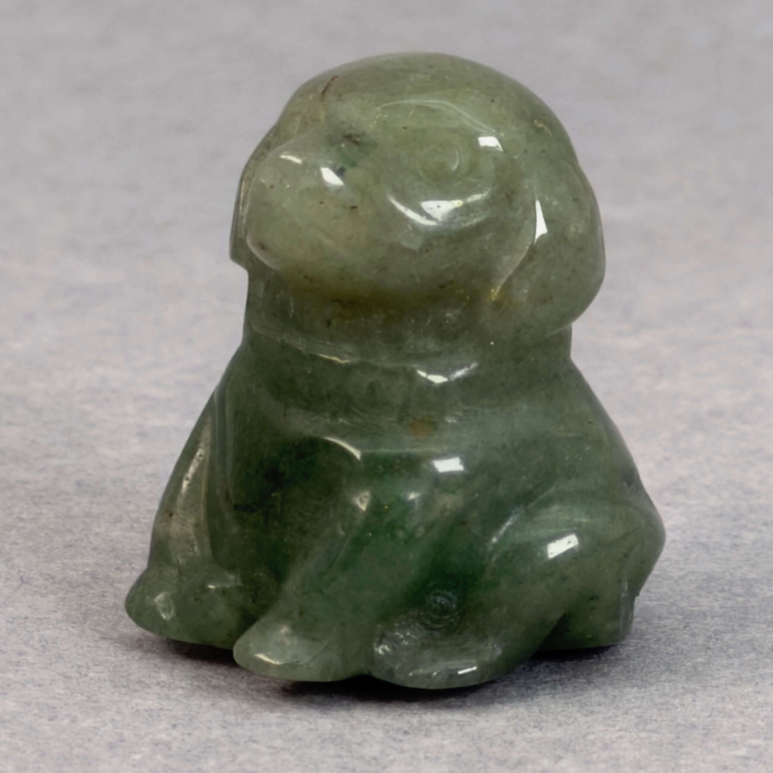 Krystal hund 3 cm sten aventurin