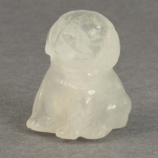 Krystal hund 3 cm sten bjergkrystal