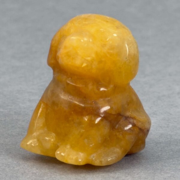 Krystal hund 3 cm sten golden healer