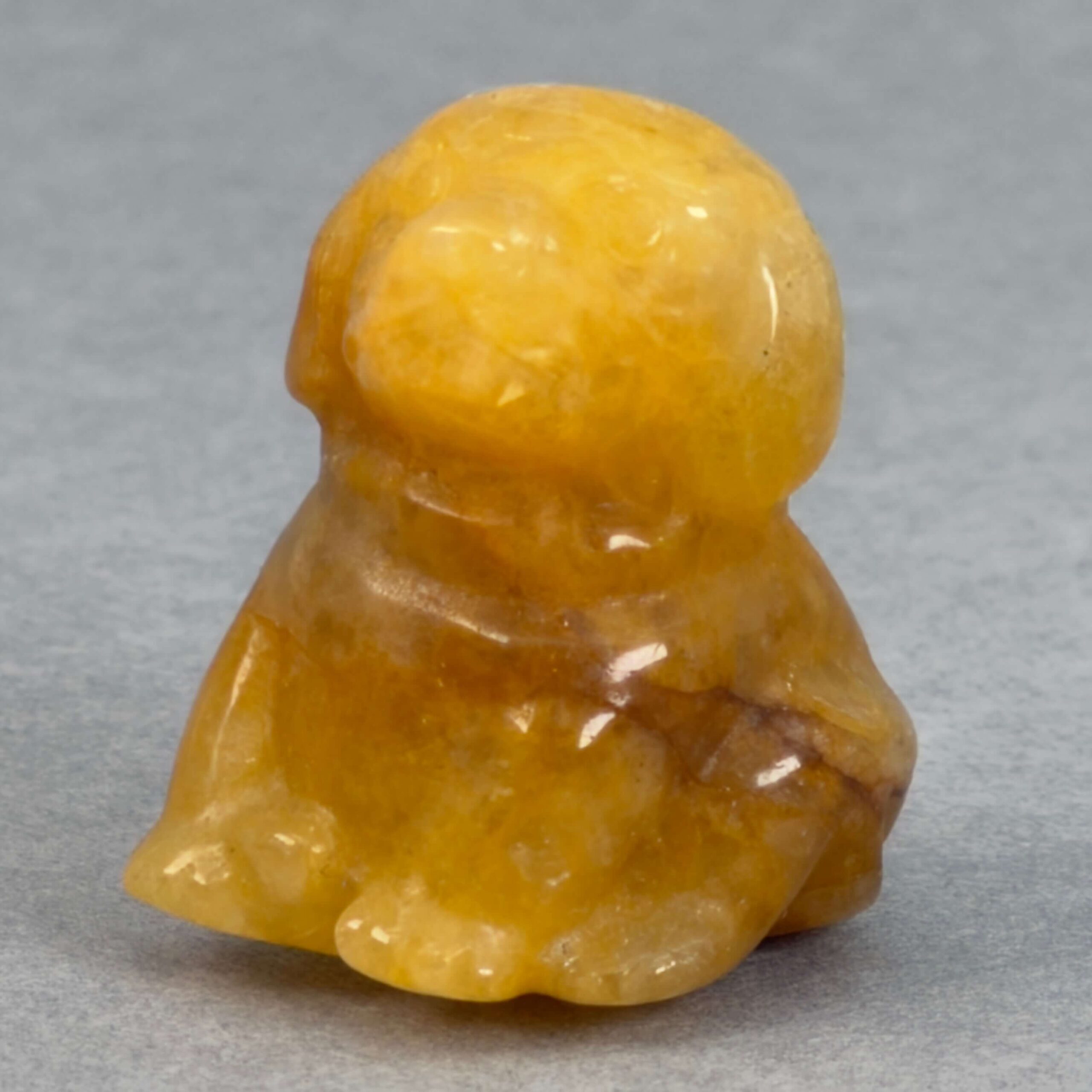 Krystal hund 3 cm sten golden healer