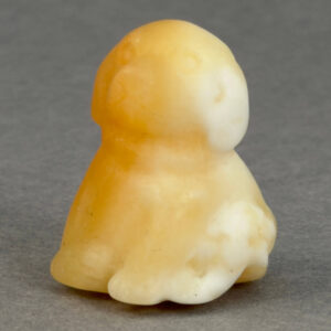 Krystal hund 3 cm sten gul calsit