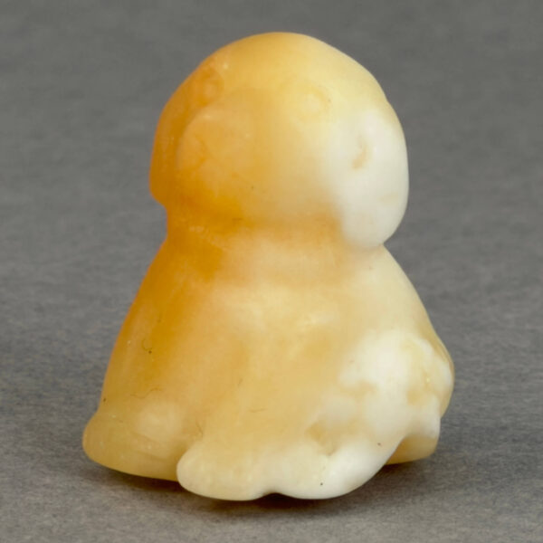 Krystal hund 3 cm sten gul calsit