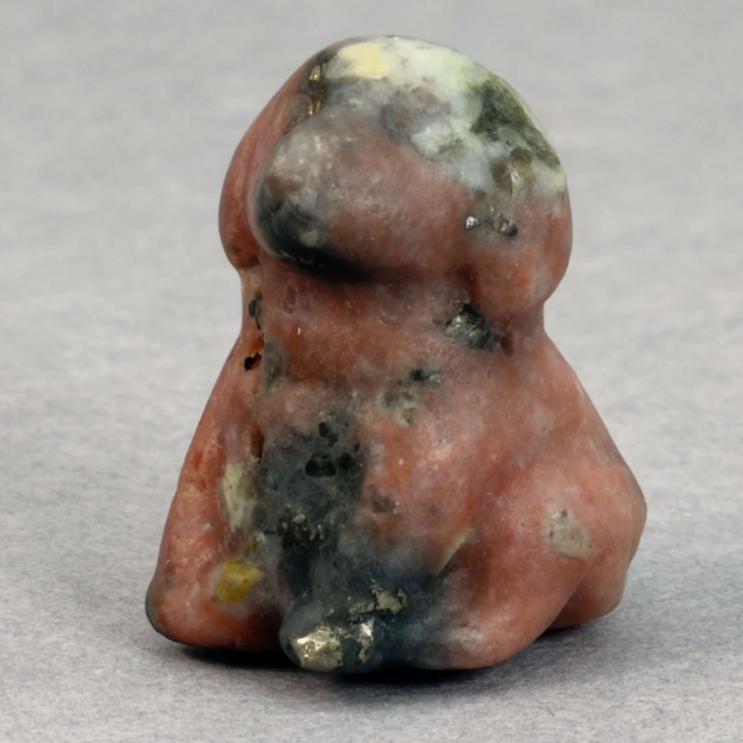 Krystal hund 3 cm sten rhodonit