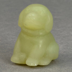 Krystal hund 3 cm sten serpentin