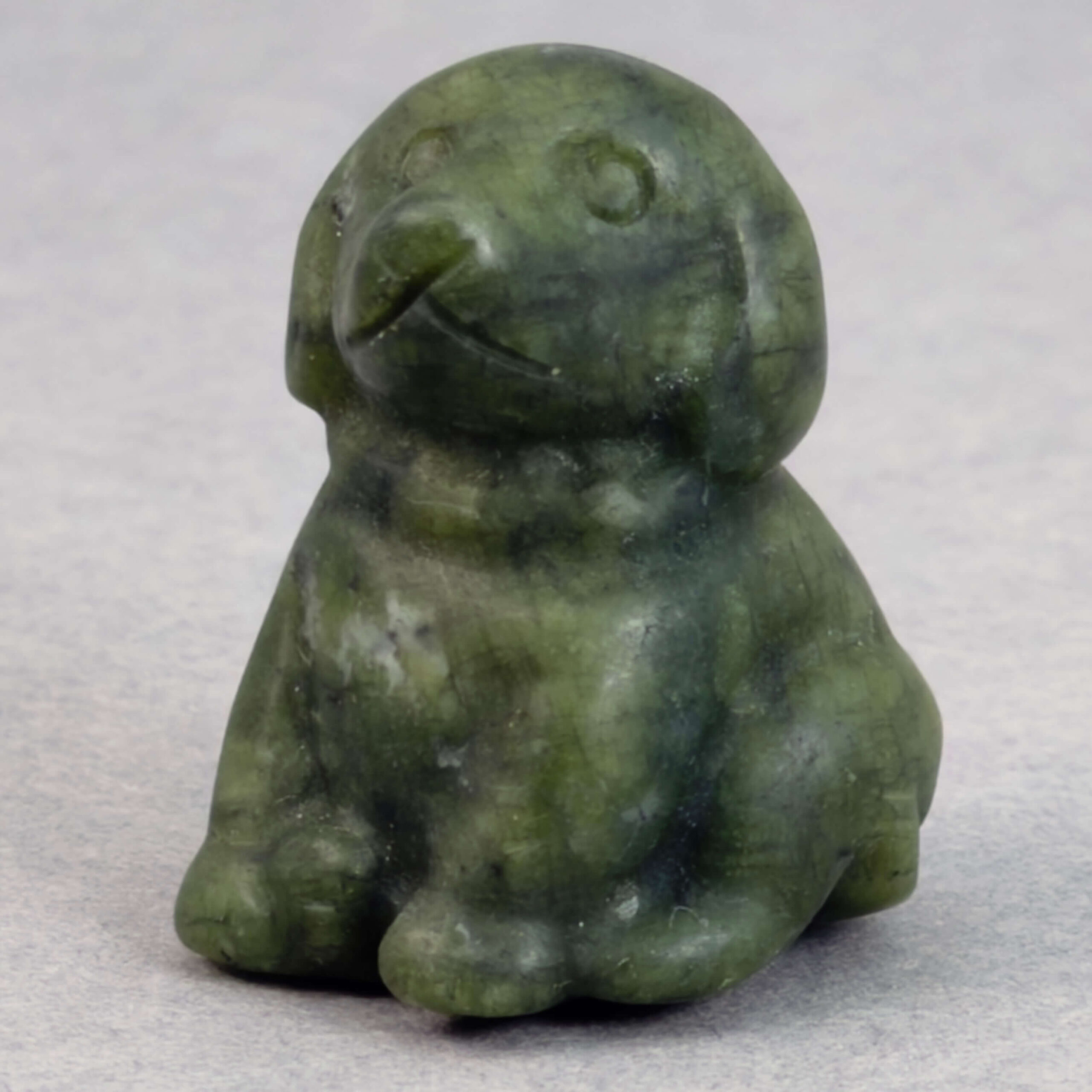 Krystal hund 3 cm sten xiuyan jade