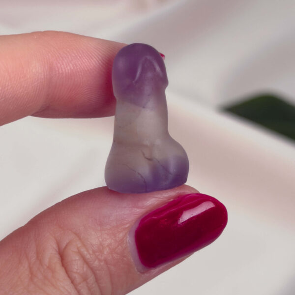 Krystal penis sten lavendel hånd