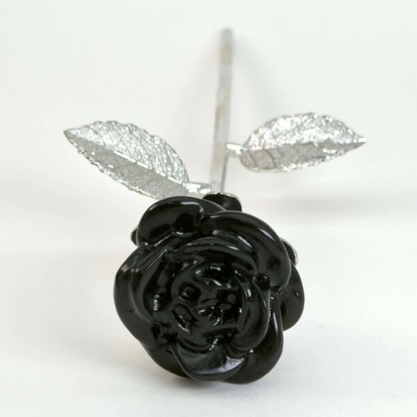 Sort Obsidian rose beskytter mod negativ energi, giver stærk jordforbindelse og hjælper med at frigive gamle mønstre, så du kan stå mere sikkert i dig selv.