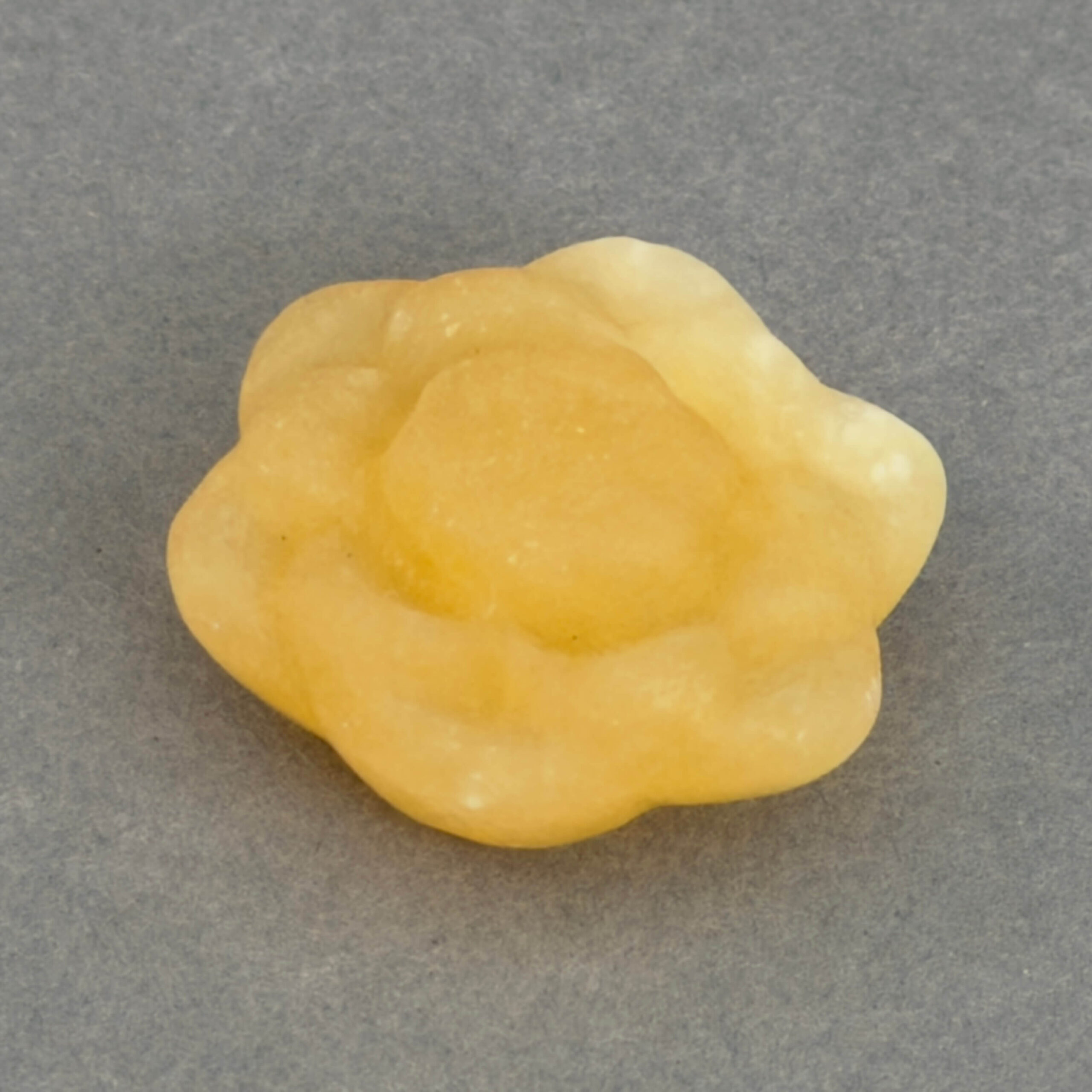 krystal blomst 3 cm sten gul calsit