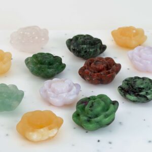 krystal blomst 3 cm sten oversigtsbillede skrå