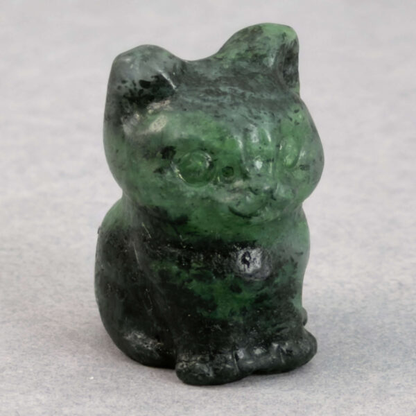 krystal kat siddende 3 cm sten zoisite