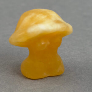 krystal skovnymfe svamp 3 cm sten gul calsit