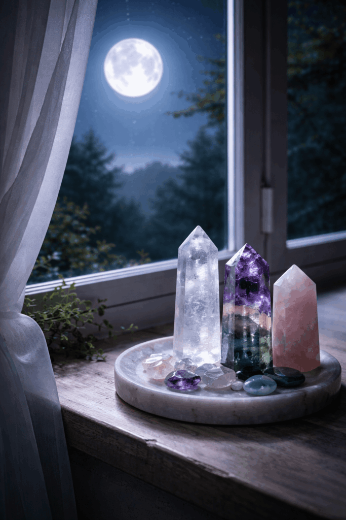 Hvordan renser man krystaller? 2 Læs mere om, hvordan du renser dine krystaller i måneskin