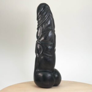 obsidian sølv penis med blank poleret overflade