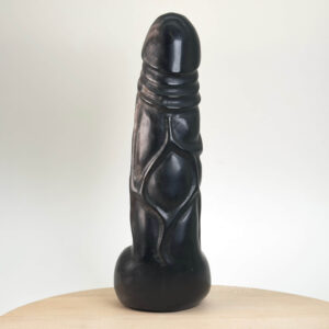 obsidian sølv penis med blank poleret overflade