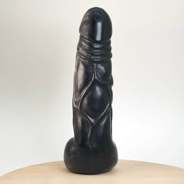 obsidian sølv penis med blank poleret overflade