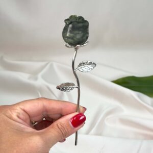 Smuk grøn serpentin rose til grounding og styrke