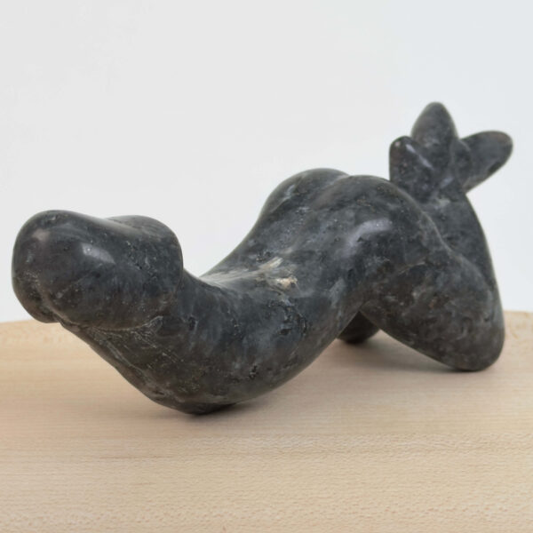 Larvikit Penis med mørke grå nuancer, blålige reflekser og energi for grounding, intuition og mental klarhed.