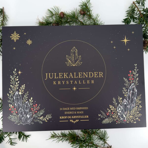 Eksklusiv Krystal Julekalender 2026 med 24 låger og dekorativt juledesign