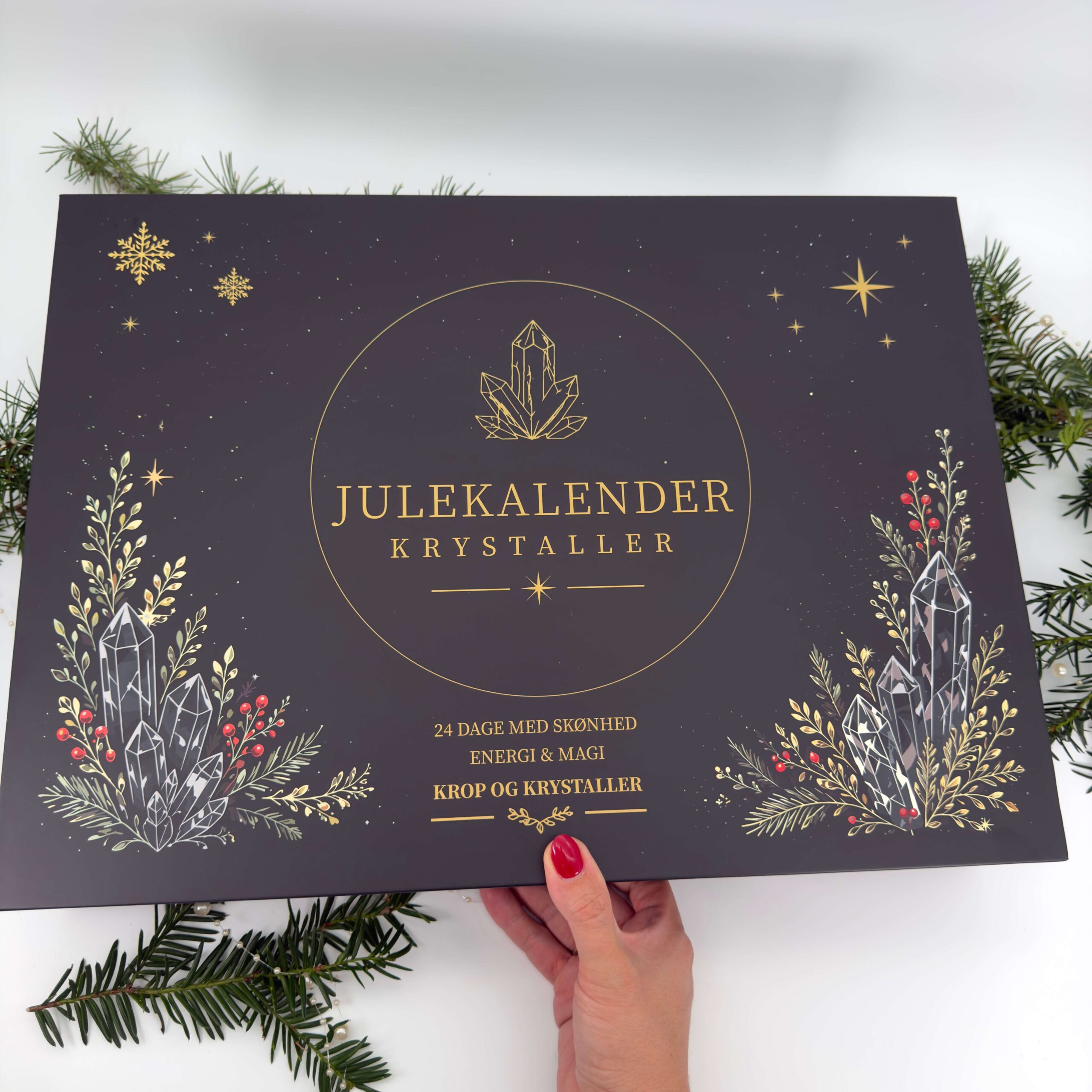 Eksklusiv krystal julekalender med 24 overraskelser til voksne, skabt af Krop og Krystaller